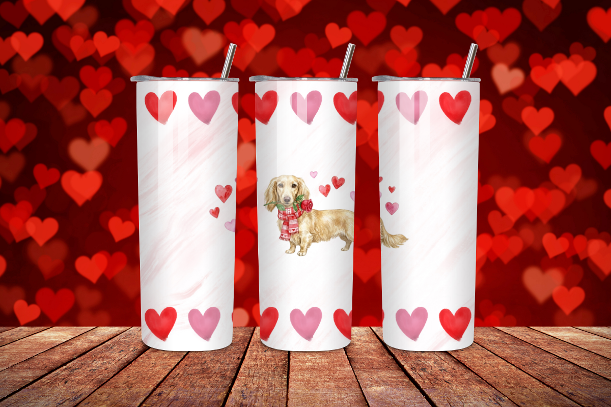 Valentine Dachshund Red – 20 oz Tumbler