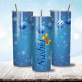 Personalized Christmas Balls 20 oz Tumbler – Custom Name - Holiday Gift Idea