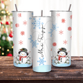 Personalized Christmas Snowman - 20 oz Tumbler – Custom Name