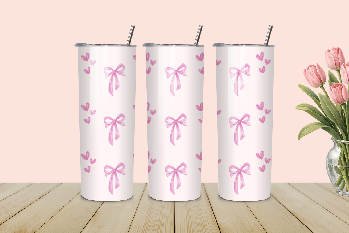 Valentine Bows – 20 oz Tumbler
