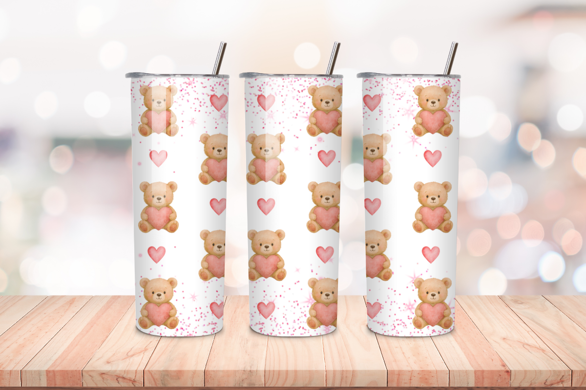 Valentine Teddy – 20 oz Tumbler